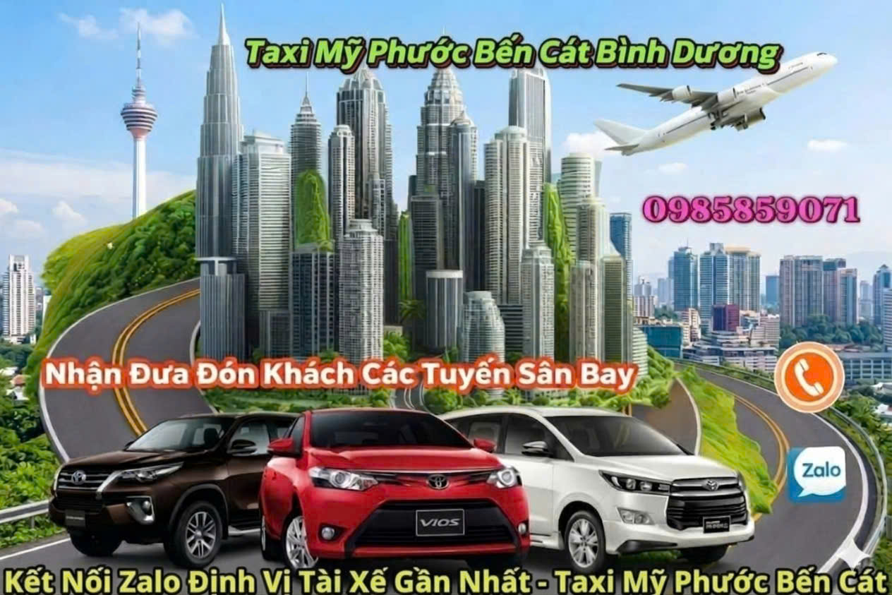Taxi Mỹ Phước Bến Cát Bình Dương Đưa Đón Khách Các Tuyến Bình Dương Sân Bay